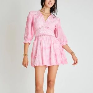 Loveshackfancy Leno Dress - fuchsia pink